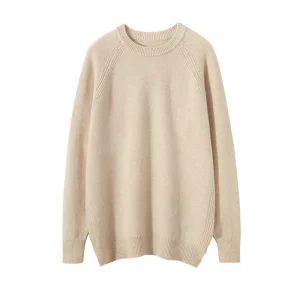 New Men's Wool Long-Sleeve Pullover Sweater Solid  Wool Knit Crew Neck Thick Winter Base Layer Direct Sales