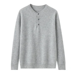 Inner Mongolia 100% Wool Knitted Pullover Sweater Men's Loose Wool Sweater for Autumn