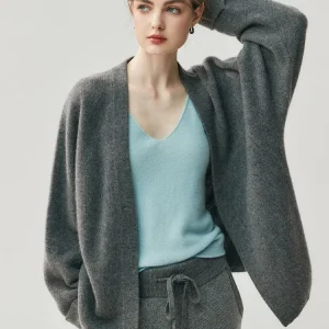 Loose and Lazy Style Cashmere Cardigan  Shawl Sweater Skin-Friendly and Soft Coat New Autumn and Winter Knitted Outerwear