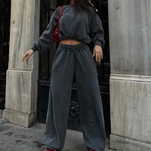 Women Tracksuit Long Sleeve Hoodies Winter Fleece Two Piece Set Fitness Training Sporty