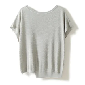 Loose Fit Sleeveless Thin T-shirt Women's Summer 100% Mulberry Silk Knitwear Solid Silk Top