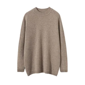 Men's Knit Wool Pullover Sweater Colors 100% Wool Crew Neck Top Loose Knit Sweater