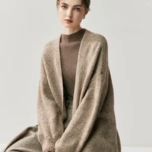 2026 Latest Cashmere Wool Sweater for Women Warm Full Sleeve Long Coat Warm Knitwear Cardigan Tops