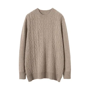 New Men's Winter Knitted Wool Pullover Sweater Thick Round Neck Knit Wool Sweater Direct Sales